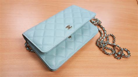 chanel wallet on chain blue caviar